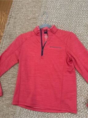 Vineyard Vines Coral Performance Quarter-Zip Pullover